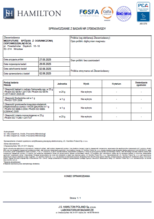 Pureline Nutrition Magnez chelatowany + Wit B6 - 60 kaps